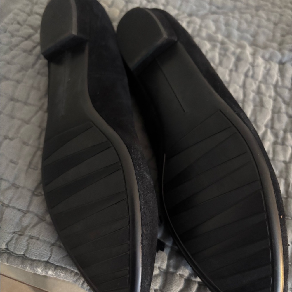 Classic Black Suede Slip-On Flats